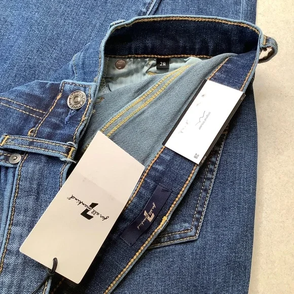 7 For All Mankind Jeans 28X34.5 Dojo In Queen NWT! - Picture 4 of 6